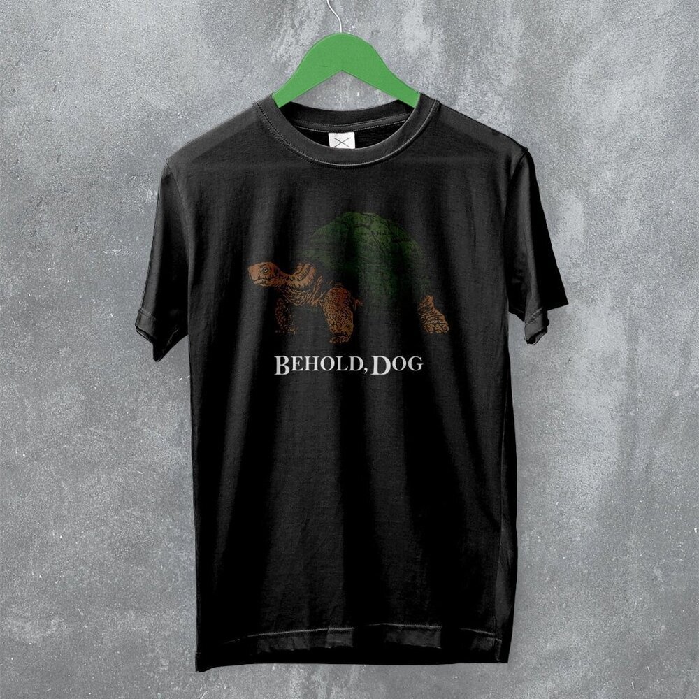 Dark Souls Behold Dog Iconic Game Meme Humor Graphic Gamer Art T-Shirt .